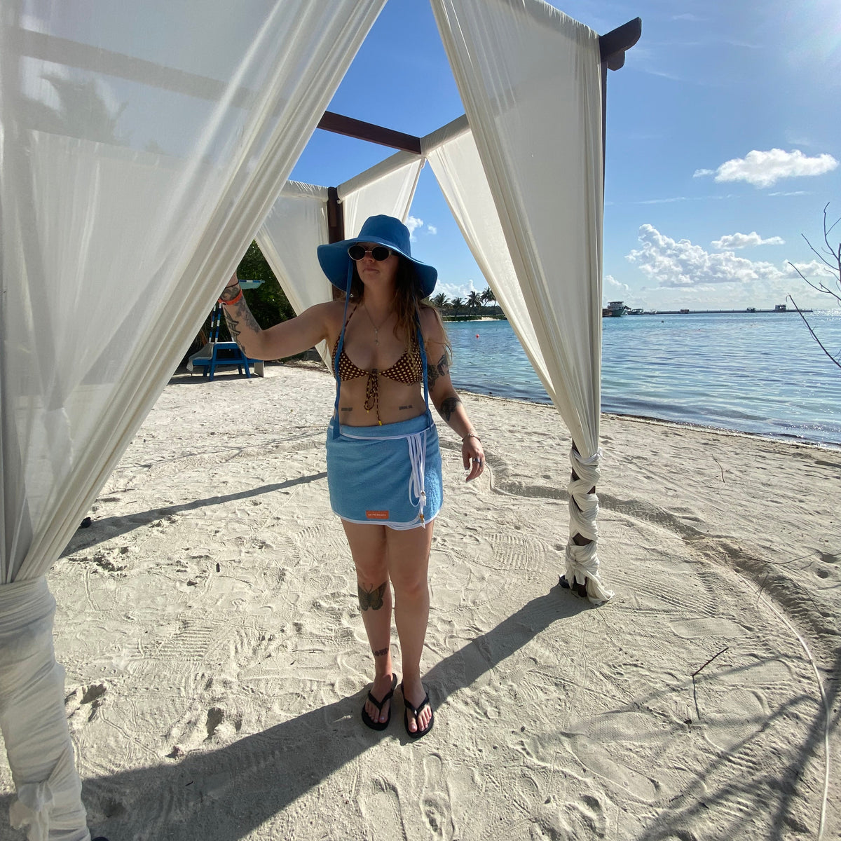 Towel Wrap Skirt - Ocean Blue